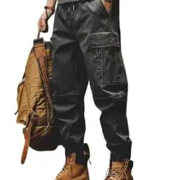 Men Relaxed Fit Cargo Jogger Pants with Insert Pockets-image-76