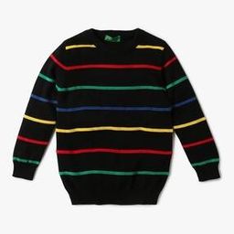 Boys Striped Knit Regular Fit Sweater-image-34