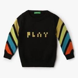 Boys Striped Knit Regular Fit Pullover-image-44