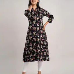 Floral Print A-Line Kurta-image-4