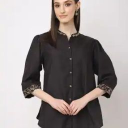 Button-Down Shirt with Embroidery-3