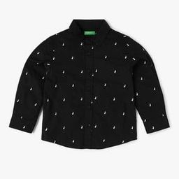 Boys Micro Print Regular Fit Shirt-picture-34