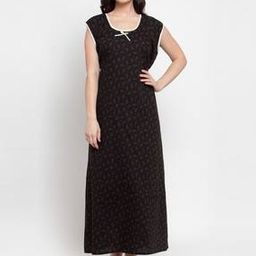 Floral Print Nightie with Bow Applique-picture-37