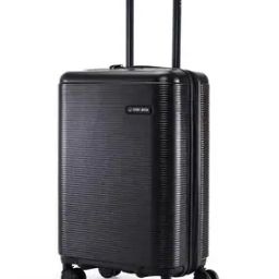 Striped Trolley Bag with Number Lock-16