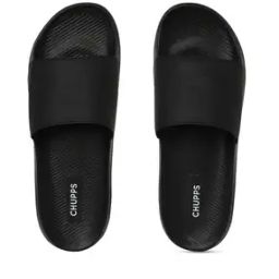 Men Typographic Print Round-Toe Slides-image-87