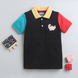 Boys Colourblock Regular Fit Polo T-Shirt-picture-48