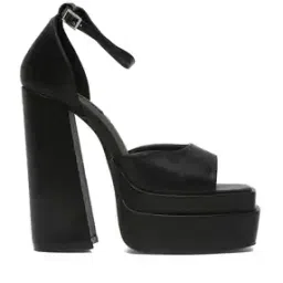 Open-Toe Slip-On Heeled Sandals-image-1