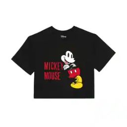 Mickey Mouse Print Crew-Neck T-Shirt-picture-13