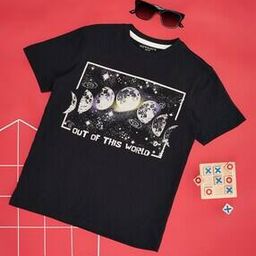 Boys Typographic Print Regular Fit T-Shirt -image-98