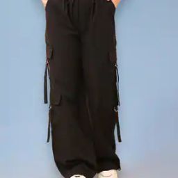Women Baggy Fit Cargo Pants-image-69