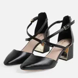 Pointed-Toe Block Heels with Ankle-Strap-image-48