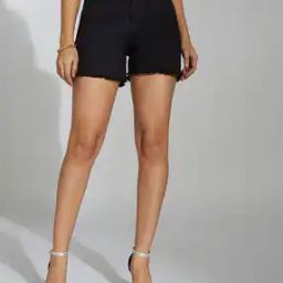 Relaxed Fit High Rise Shorts-image-26