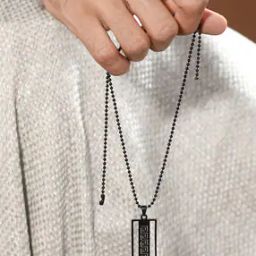 Beaded Chain with Blade Pendant-0