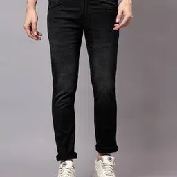 Men Straight Jeans with Insert Pockets-image-57