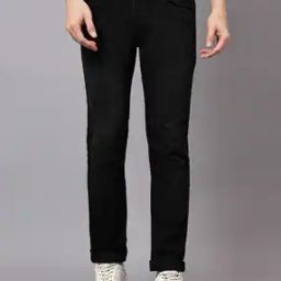Men Straight Jeans with Insert Pockets-image-55