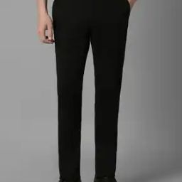 louis philippe Men Flat-Front Slim Fit Trousers-picture-14