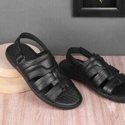 Men Strappy Sandals with Velcro Closure-image-99