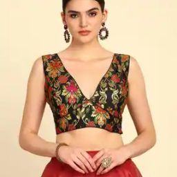 Women Embroidered Back Open Blouse-picture-51