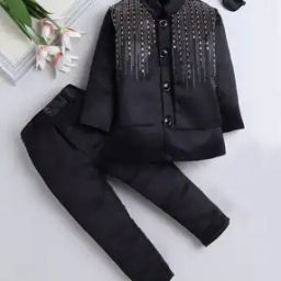 Boys 2-Piece Embroidered Suit Set-picture-0