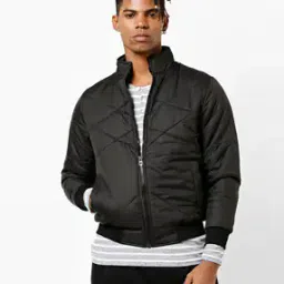 fort collins Front-Zip Quilted Jacket with Ribbed Hems-picture-0