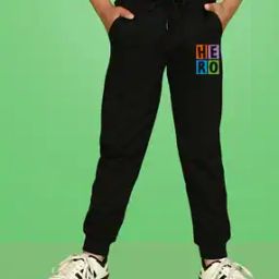 Boys Typographic Print Joggers with Elasticated Drawstring Waist-11