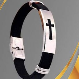 Christian Cross Embossed Bracelet-image-11