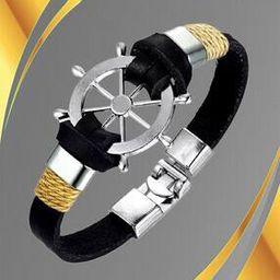 Silver-Toned Wheel Bracelet-10