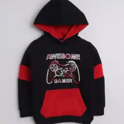 Boys Graphic Print Regular Fit Hoodie-image-71