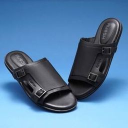 Men Typographic Print Slip-On Sandals-15