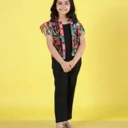 Girls Floral Print Shirt & Pants Set-picture-42