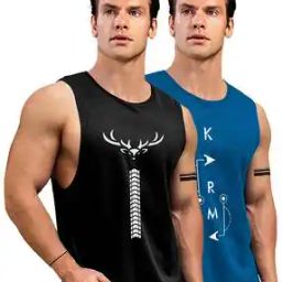 Pack of 2 Men Round-Neck Sleeveless Vests-image-9