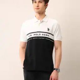 Men Colour-Block Slim Fit Polo T-Shirt-picture-30