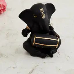 Ganesha with Dholak Figurine-image-1