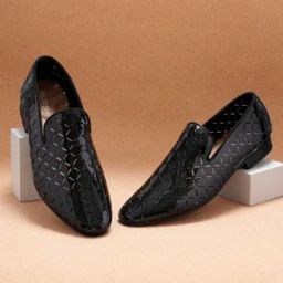 Men Checked Slip-On Shoes-7
