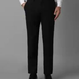 Men Slim Fit Trousers with Insert Pockets-image-3