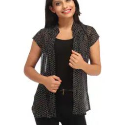 Micro Printed Crew-Neck Shrug-51