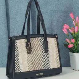 Women Chevron Braided Satchel Bag-image-27