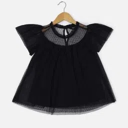 Girls Top with Frilled Detail & Short Sleeves-image-75
