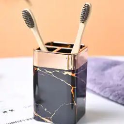 Marble Print Toothbrush Holder-image-0
