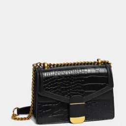 Textured Sling Bag with Detachable Strap-image-28