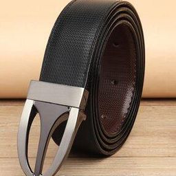 Men Slim Belt with Metal-Buckle Closure-image-92