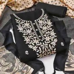 Women Embroidered Unstitched Dress Material-image-6