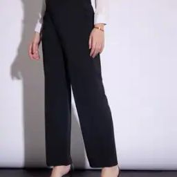 Women Relaxed Fit Flat-Front Pants with Insert Pockets-image-81