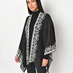 Intarsia Open-Front Shrug-image-45