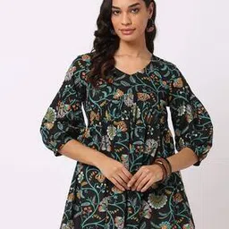Floral Print V-Neck Tunic-image-63