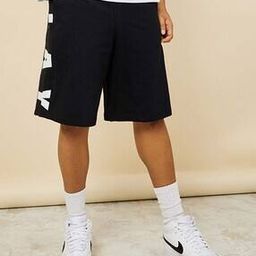 Men Oversized Terry Shorts with Bold Text Print Detail-image-49