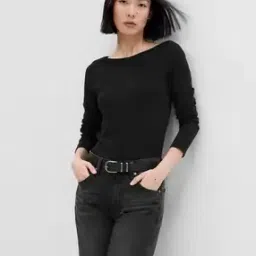 Women Slim Fit Boat-Neck Top-picture-44