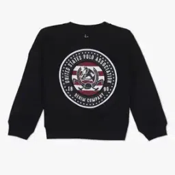 Brand Print Sweatshirt with Ribbed Hem-picture-27