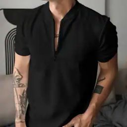 Men Regular Fit T-Shirt with Short Sleeves-picture-8