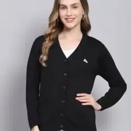 monte carlo Women V-Neck Woolen Cardigan-picture-11
